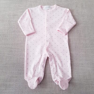Pijama Lunares Grises Rosado
