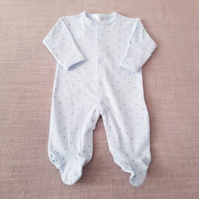 Pijama Lunares Grises Celeste