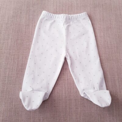 Patitas Blancas Lunares Grises