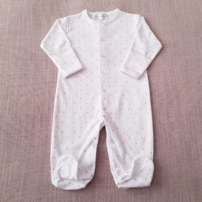 Pijama Lunares grises Blanco